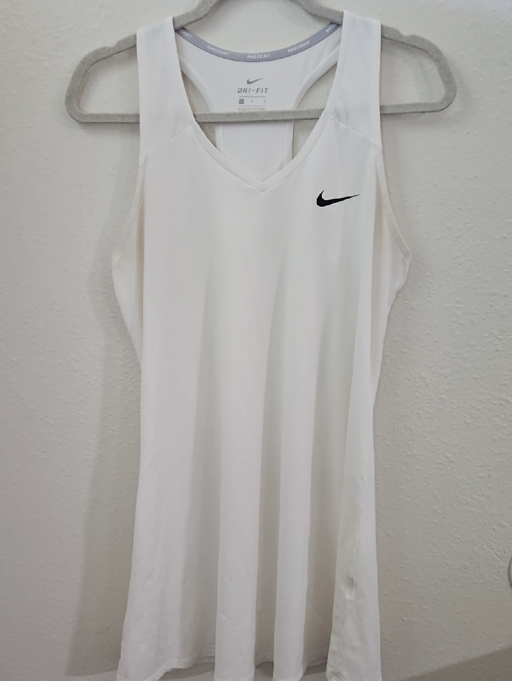 ​NikeCourt Dri-FIT Victory Tennis Dress - White Racerback Mini Dress - Size L